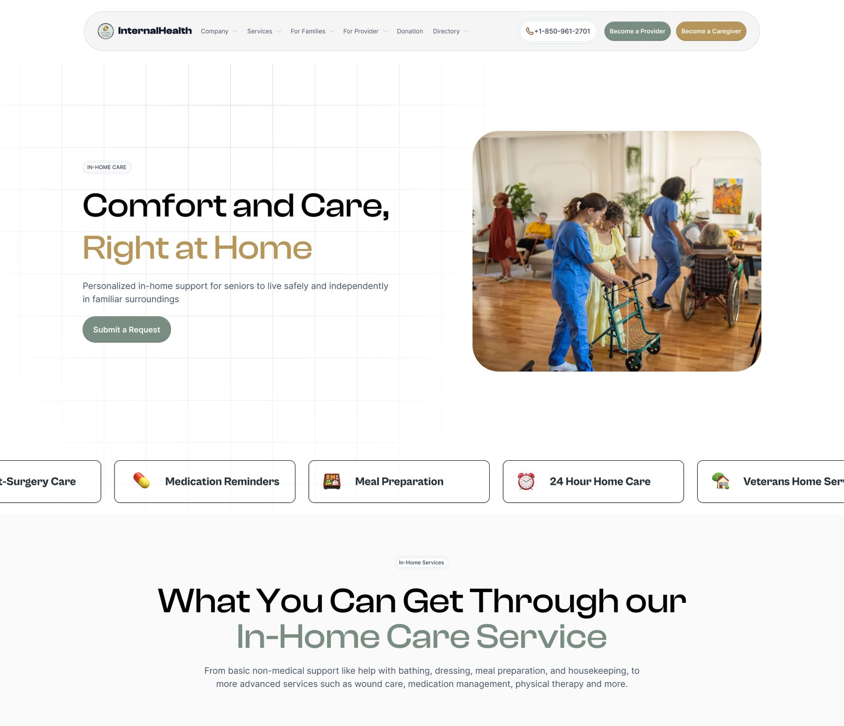 In-home care, and who it is for.