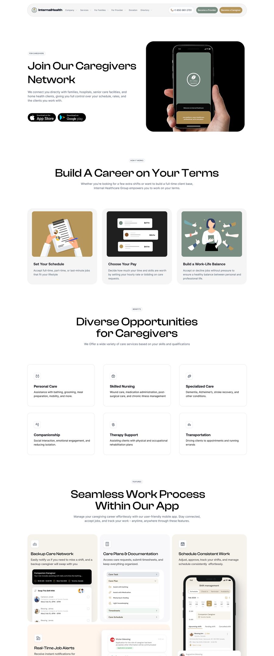 For caregivers: joining the network, and building a career on your own terms.