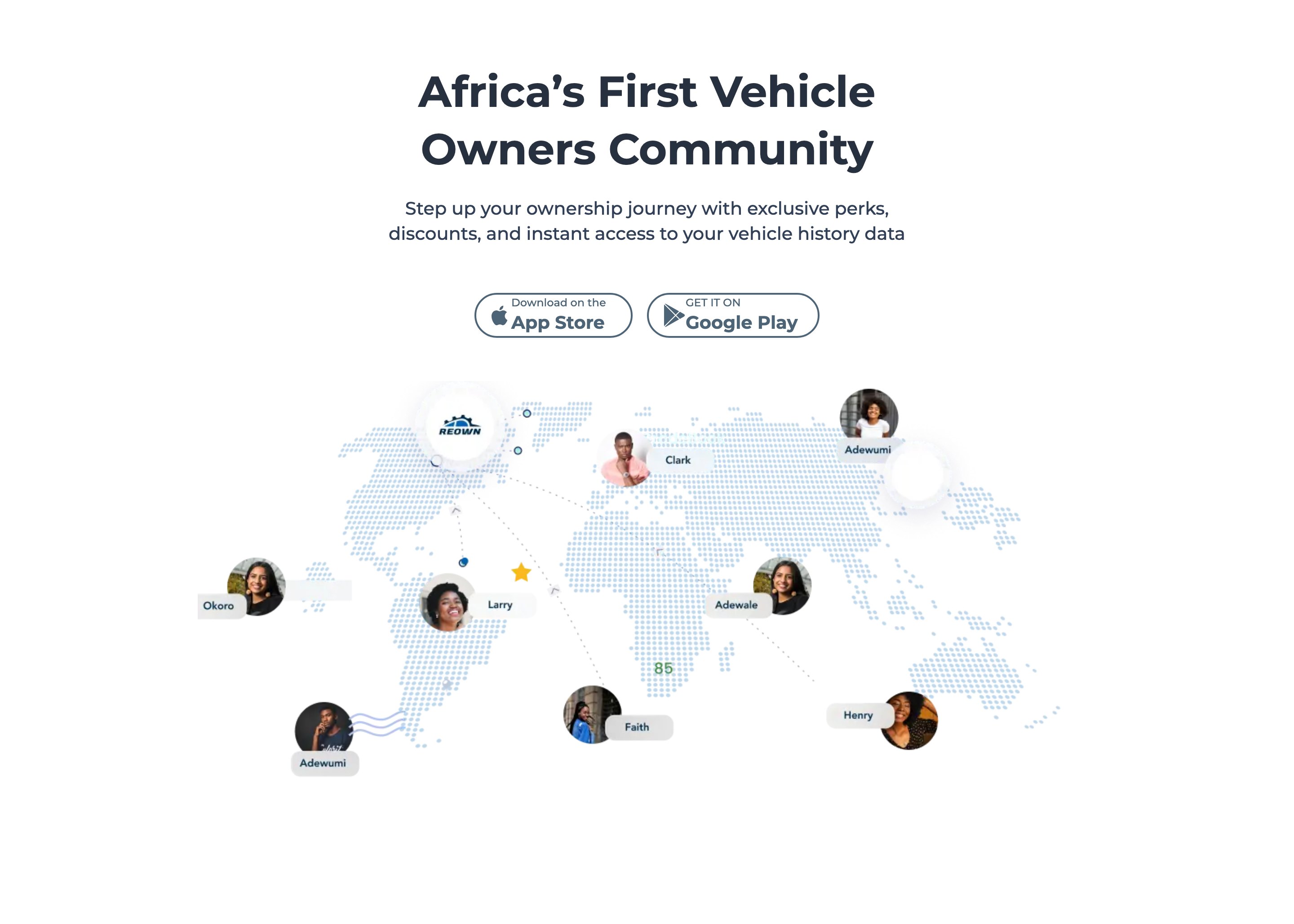 The owners’ community, its perks and the app store links.