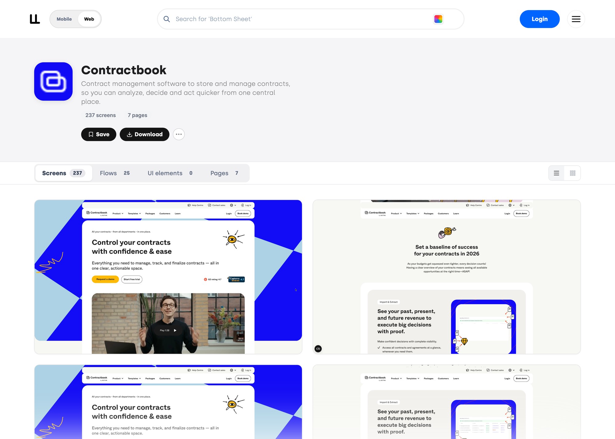 One product opened up: every page of its website, captured and tagged.